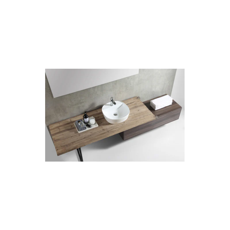 Rubine SPIN 40M Countertop Round Ceramic Basin - Image 3