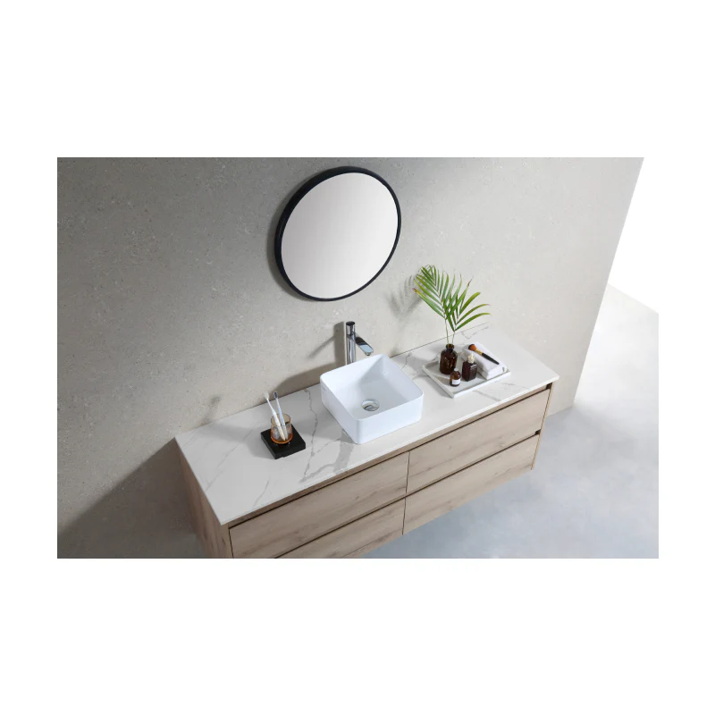 Rubine SQ 30 Countertop Square Ceramic Basin - Image 4