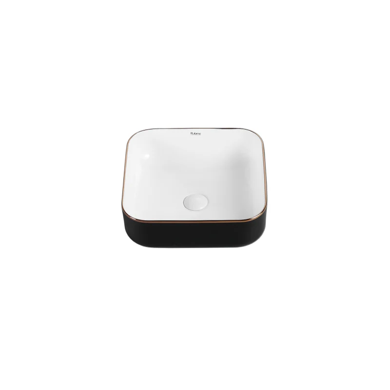 Rubine SQ 40-BW Countertop Square Ceramic Basin - Image 3
