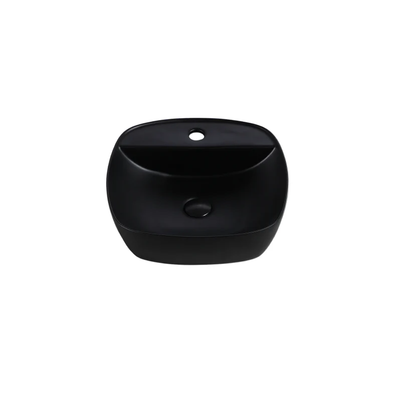 Rubine SQ 42M-BK Countertop Round Ceramic Basin - Image 3