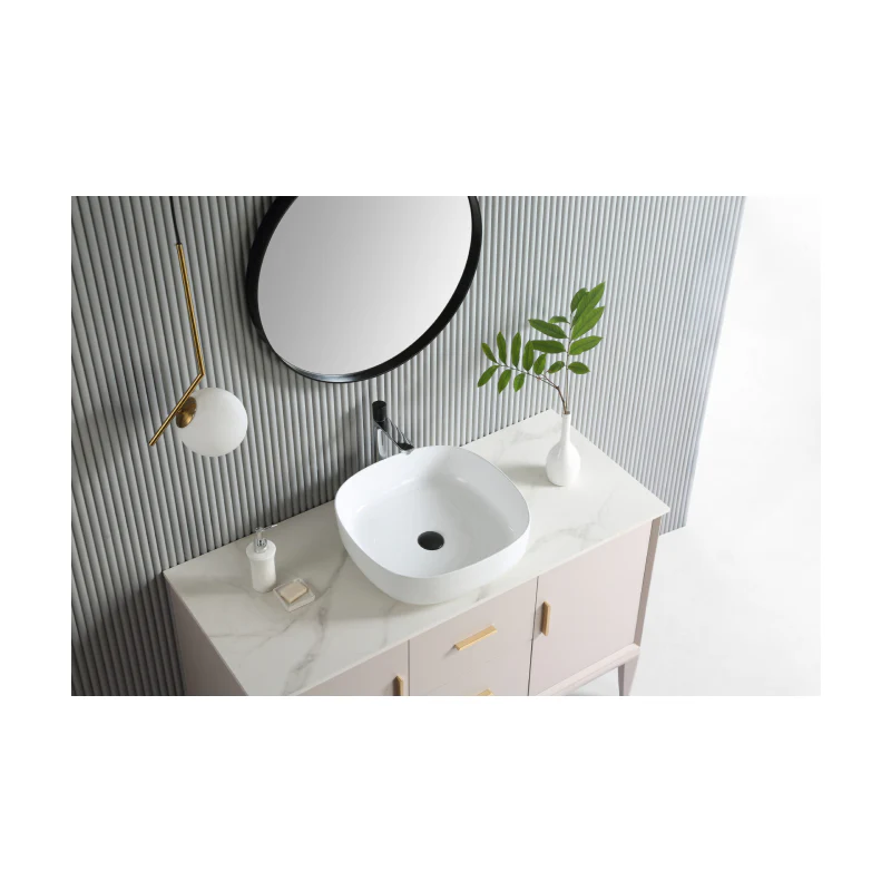 Rubine SQ 45 Countertop Square Ceramic Basin - Image 4
