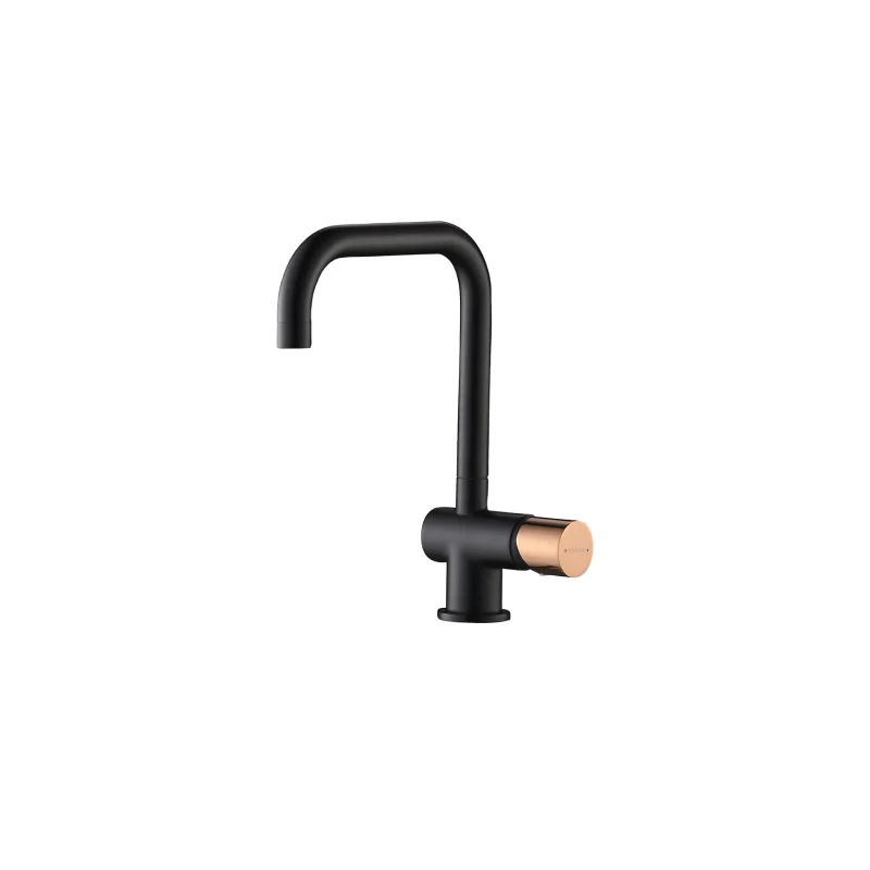 Rubine Touchless Sink Mixer BO 3144AS.BK.G Matte Black / Rose Gold - Image 2