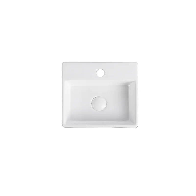 Rubine VENTO 33M Wall-Hung / Countertop Rectangular Ceramic Basin - Image 2