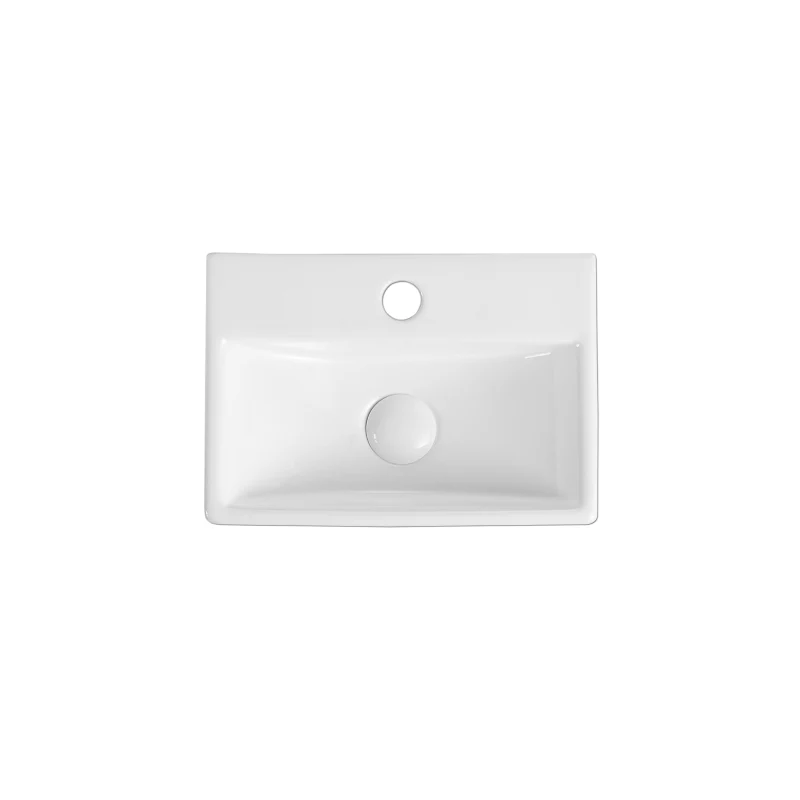 Rubine VENTO 36M Wall-Hung / Countertop Rectangular Ceramic Basin - Image 2
