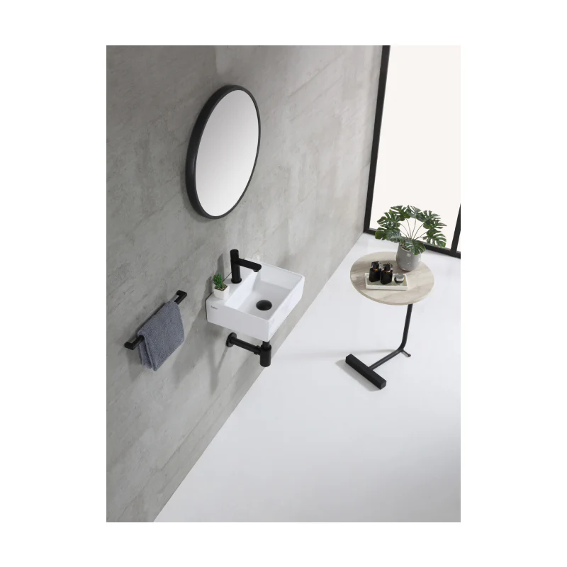 Rubine VENTO 36M Wall-Hung / Countertop Rectangular Ceramic Basin - Image 4