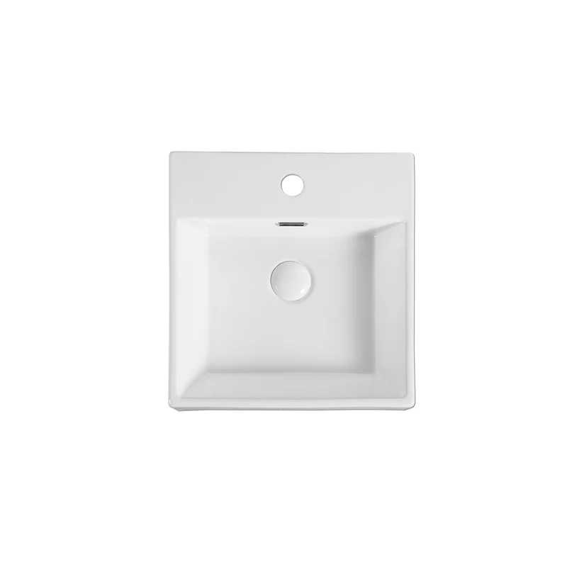 Rubine VENTO 40M Wall-Hung / Countertop Square Ceramic Basin - Image 2