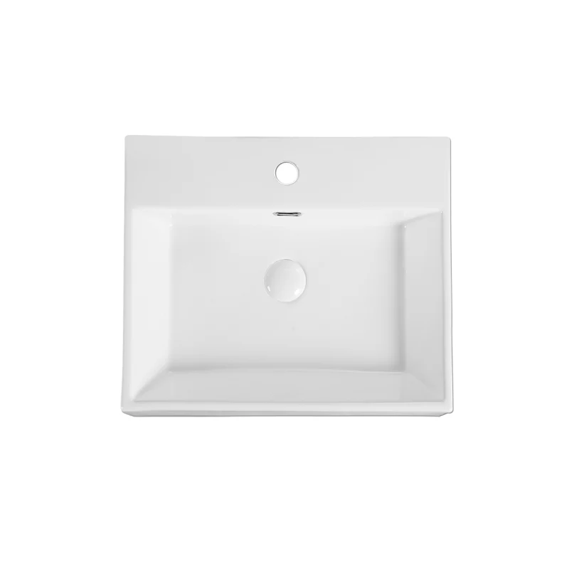 Rubine VENTO 50M Wall-Hung / Countertop Rectangular Ceramic Basin - Image 3