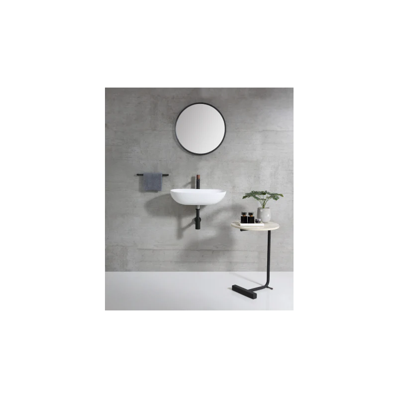 Rubine VENTO 55M Wall-Hung Oval Ceramic Basin - Image 4