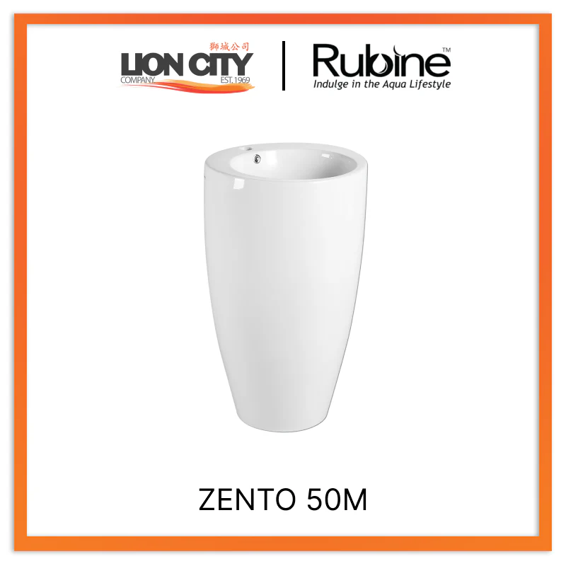 Rubine ZENTO 50M Freestanding Round Ceramic Basin