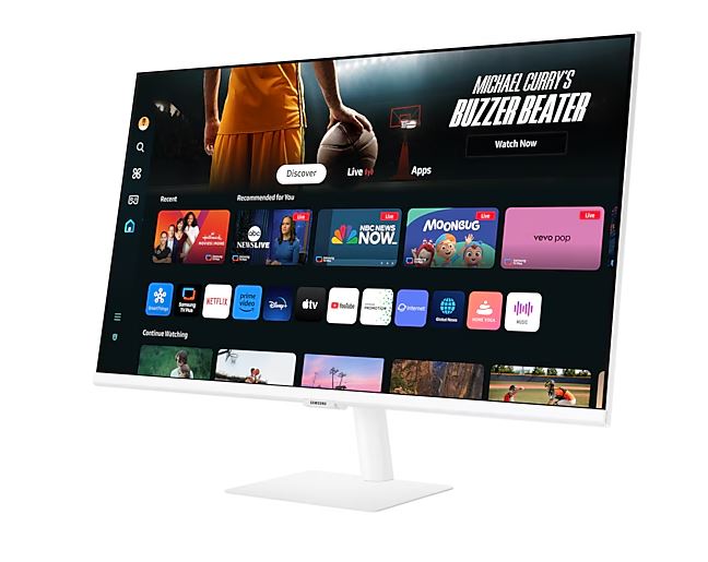 Samsung 32-Inch Smart Monitor M7 M70D 4K UHD White - Image 2
