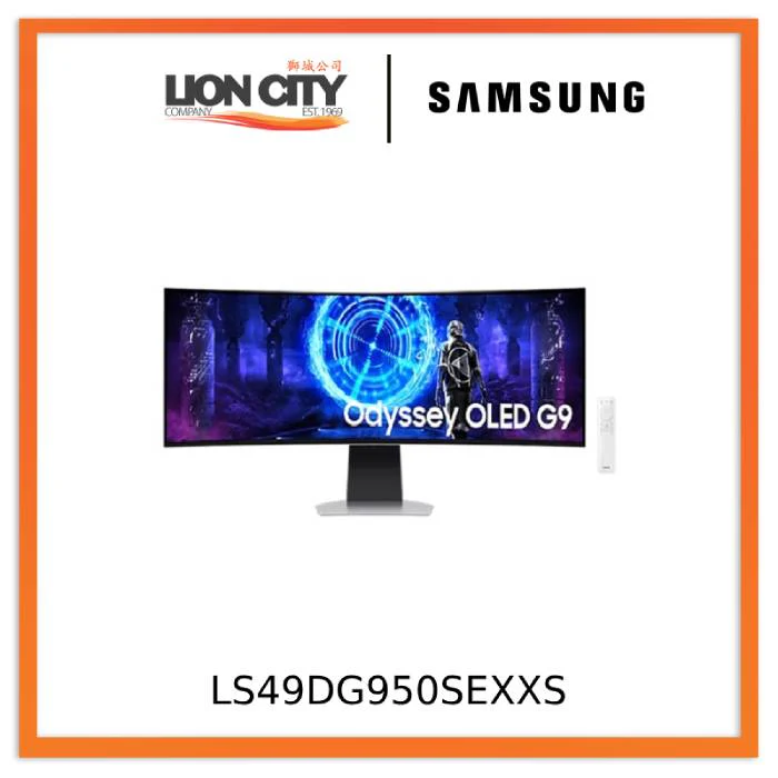 Samsung LS49DG950SEXXS 49-inch Odyssey OLED G9 G95SD DQHD 240Hz Gaming Monitor - Silver