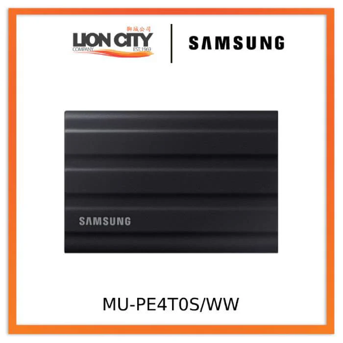 Pre-Order Samsung MU-PE4T0S/WW Portable SSD T7 Shield USB 3.2 4TB (Black)