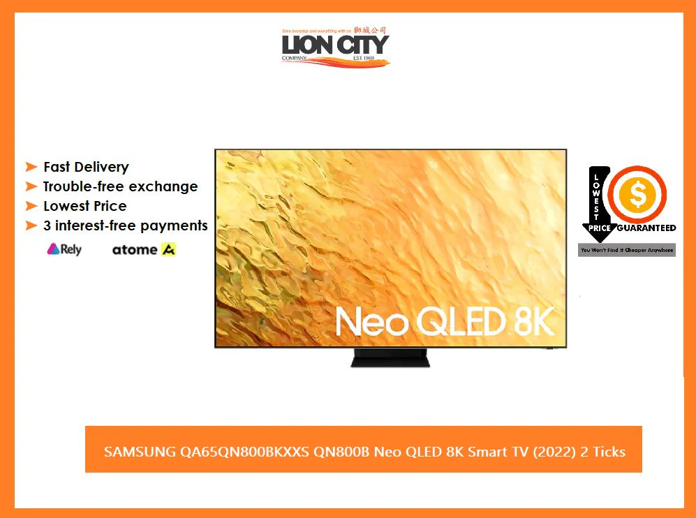 SAMSUNG QA65QN800BKXXS QN800B Neo QLED 8K Smart TV (2022) 2 Ticks - Image 4