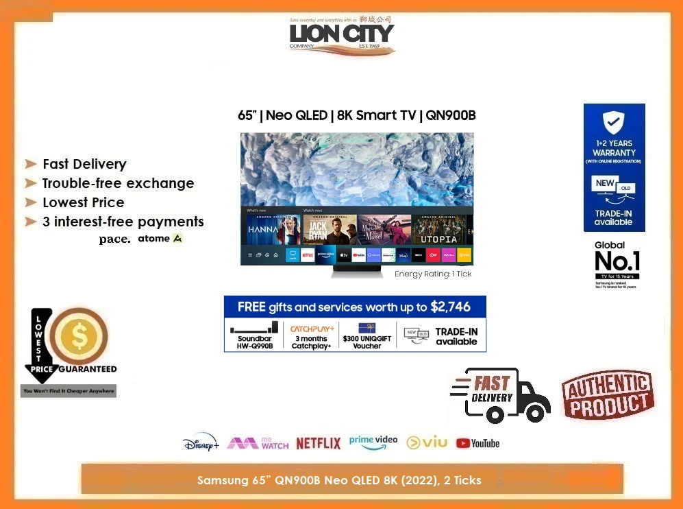 Samsung QA65QN900BKXXS QN900B Neo QLED 8K (2022) 2 Ticks - Image 2