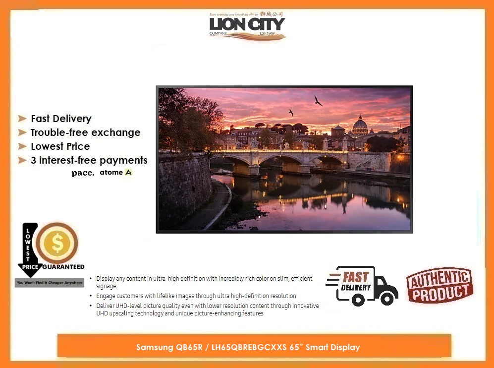 Samsung QB65R / LH65QBREBGCXXS 65” Smart Display