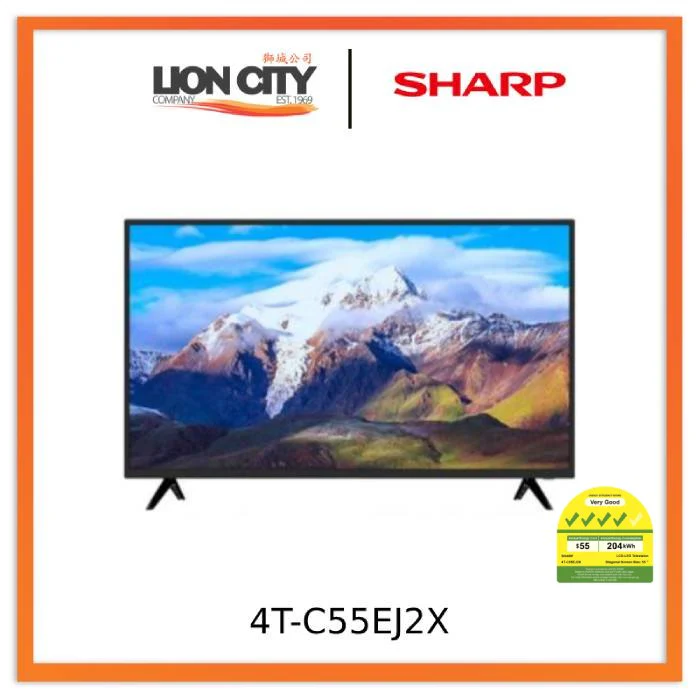 Sharp 4T-C55EJ2X LED TV 55 Inch Easy Smart TV 4K Ultra-HDR