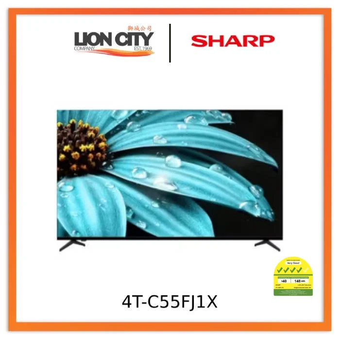 Sharp 4T-C55FJ1X 55" 4K UHD HDR Dolby Audio Digital Google TV
