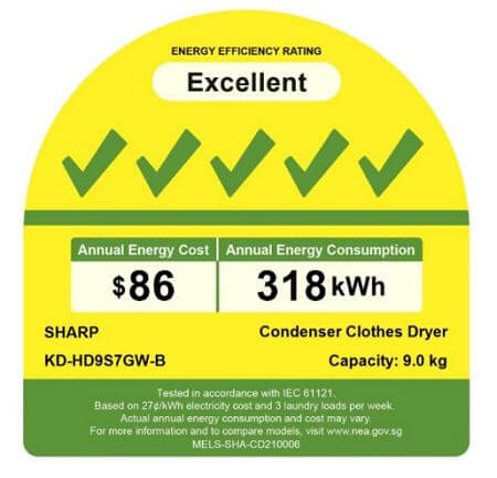 Sharp KD-HD9S7GW-B 9kg Heat Pump Dryer - Image 7