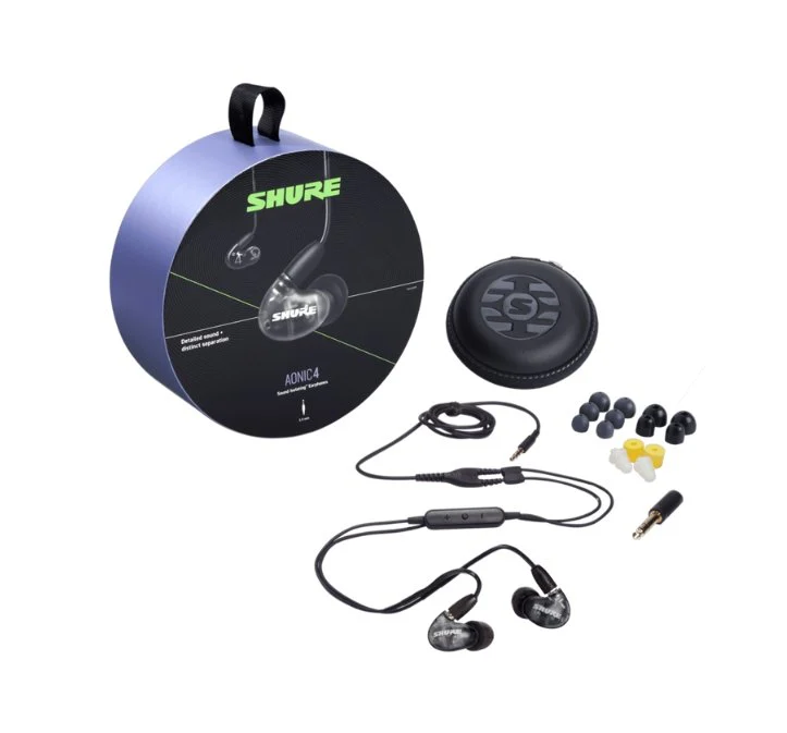 Shure Aonic 4 Dual Driver Hybrid Sound Isolating Earphones Black - Image 2