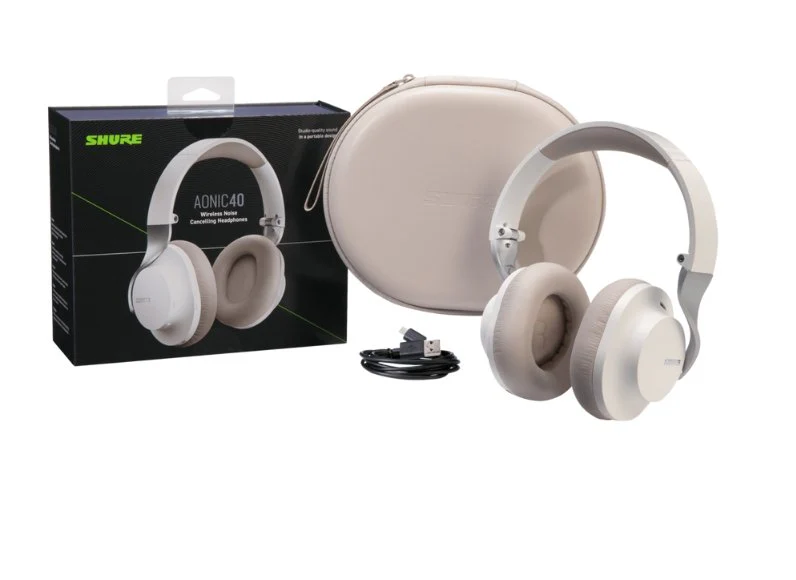 Shure Aonic 40 Wireless Noise Cancelling Headphones SBH2240 White - Image 7