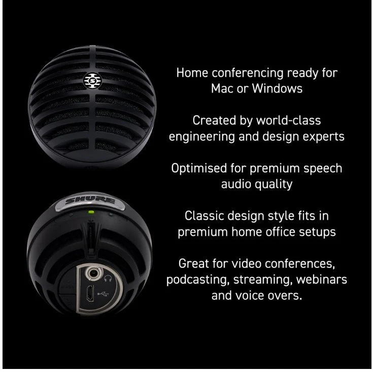Shure MV5C Home Office Microphone USB-A for Teams Zoom - Image 5