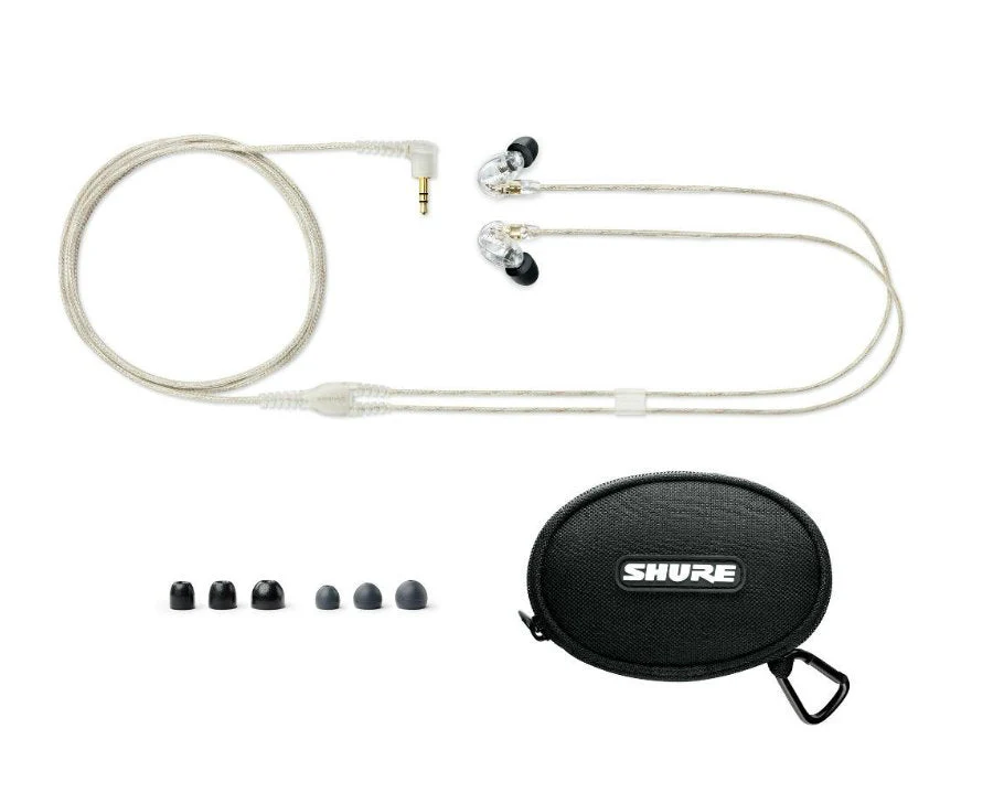 Shure SE215 Single Microdriver Sound Isolating Earphones Clear - Image 3