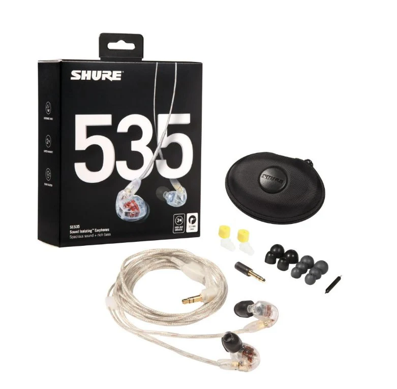 Shure SE535 Pro Professional Sound Isolating Earphones Clear - Image 4