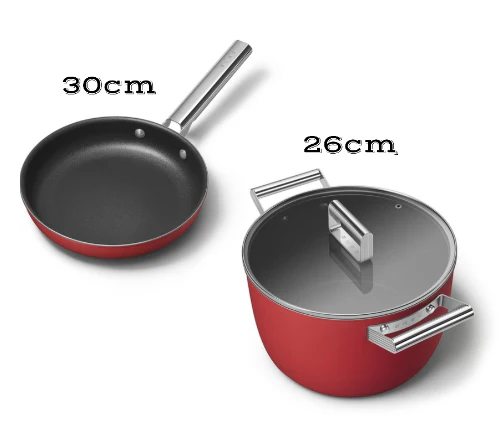 Smeg CKFC2611 30cm Frying Pan + CKFF3001 26cm Casserole with Lid - Image 6
