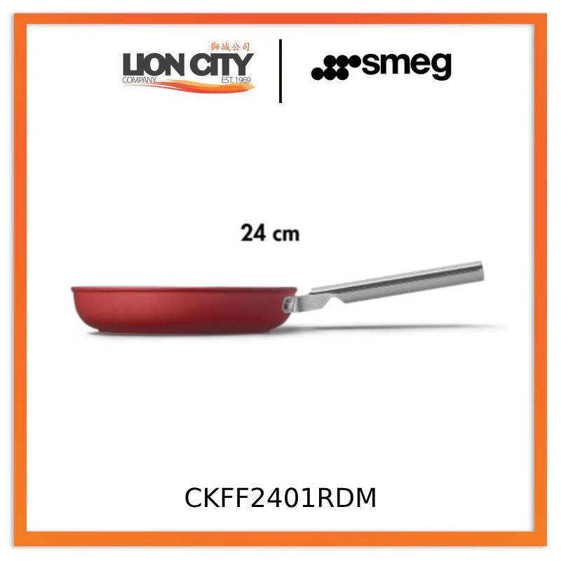 Smeg CKFF2401BLM/CRM/RDM Non-Stick Frying Pan Cookware  50's Style Aesthetic - Image 9