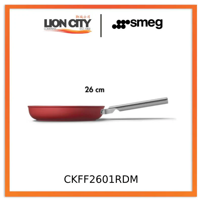Smeg CKFF2601BLM/CRM/RDM Non-Stick Frying Pan Cookware 50's Style Aesthetic - Image 8
