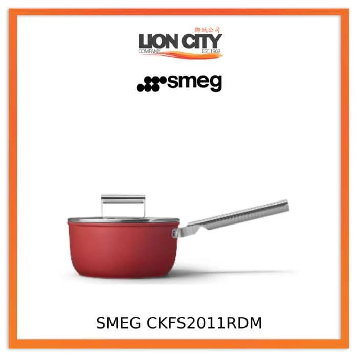Smeg CKFS2011BLM/CRM/RDM Non-Stick Saucepan Cookware, Black 50's Style Aesthetic - Image 7