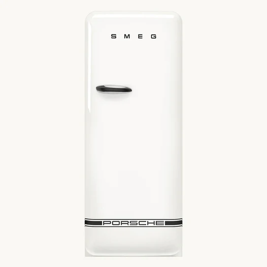 Smeg Fab28RdpCw6 Porsche Retro Freestanding Fridge Carrara White