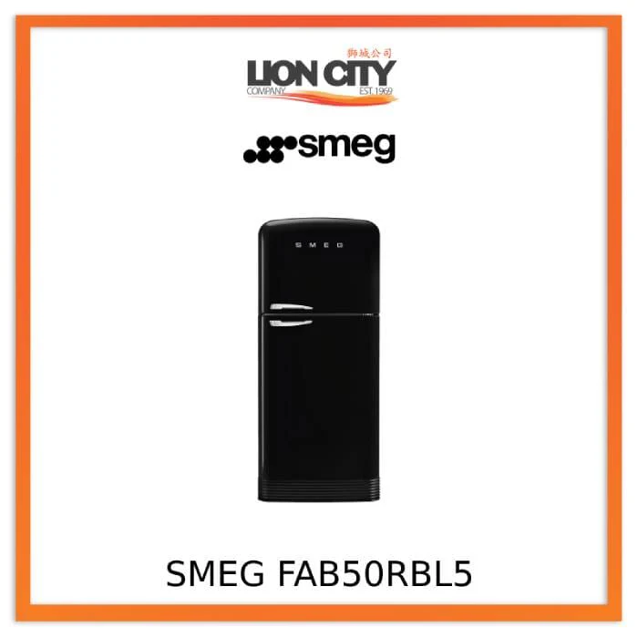 Smeg FAB50RBL5/RCR5/RPB5/RRD5/RPG5/RWH5 Free Standing Refrigerator Double Door 50's Style Aesthetic
