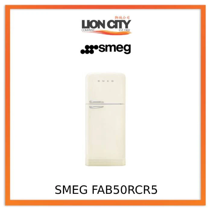 Smeg FAB50RBL5/RCR5/RPB5/RRD5/RPG5/RWH5 Free Standing Refrigerator Double Door 50's Style Aesthetic - Image 4