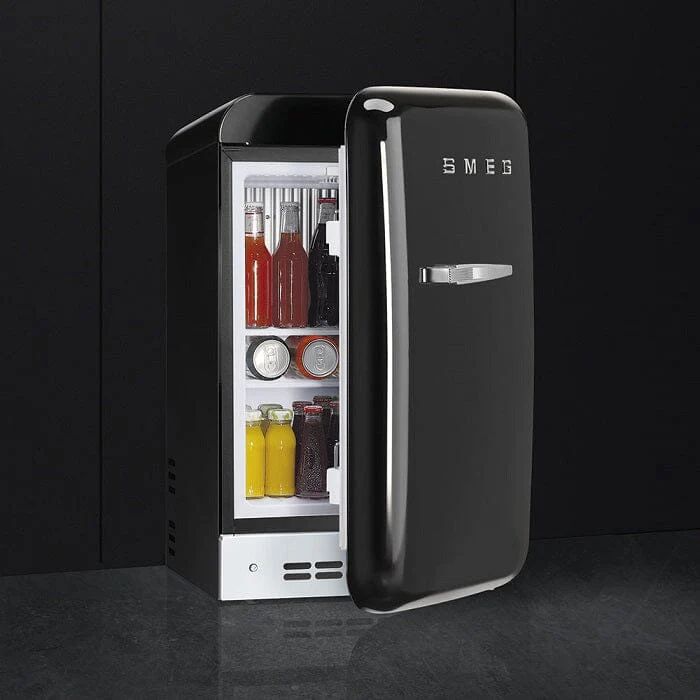 Smeg FAB5RBL5 Free Standing Refrigerator One Door, Black 50's Style Aesthetic - Image 3