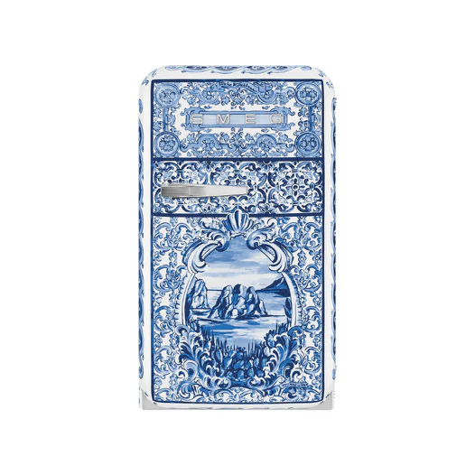 SMEG FAB5RDGME5 Retro Freestanding Fridge D&G Blu Mediterraneo