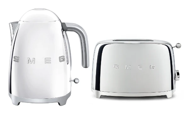 Smeg KLF03SSAU/RGAU + TSF02SSAU/RGAU Breakfast Set, 1.7L Kettle & Toaster - Image 2