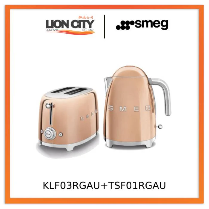 Smeg KLF03SSAU/RGAU + TSF02SSAU/RGAU Breakfast Set, 1.7L Kettle & Toaster - Image 3