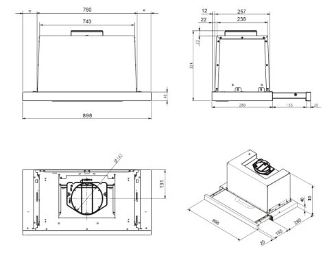 Smeg KSET900XE 90cm Integrated (semi) hood - Image 5