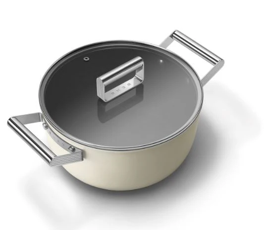 Smeg CKFC2411BLM/CRM/RDM Non-Stick Casserole Dish Cookware  50's Style Aesthetic - Image 7
