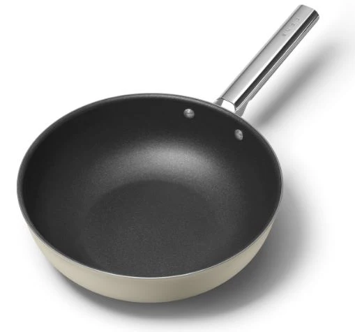 Smeg CKFW3001BLM/CRM/RDM Non-Stick Wok Cookware 50's Style Aesthetic - Image 6