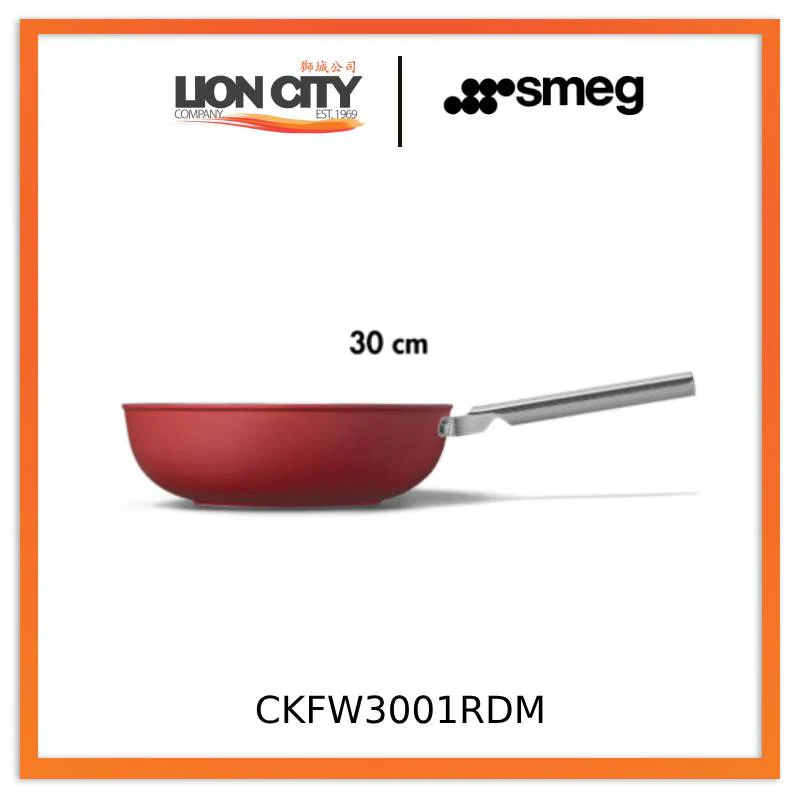 Smeg CKFW3001BLM/CRM/RDM Non-Stick Wok Cookware 50's Style Aesthetic - Image 9