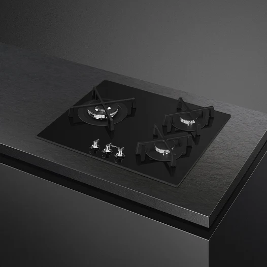 SMEG PV363LN 60cm Gas Hob with 3 Burners Black - Image 3
