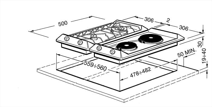 Smeg SRV531GH5 Gas Hob 30 cm Contemporanea Aesthetic - Image 5