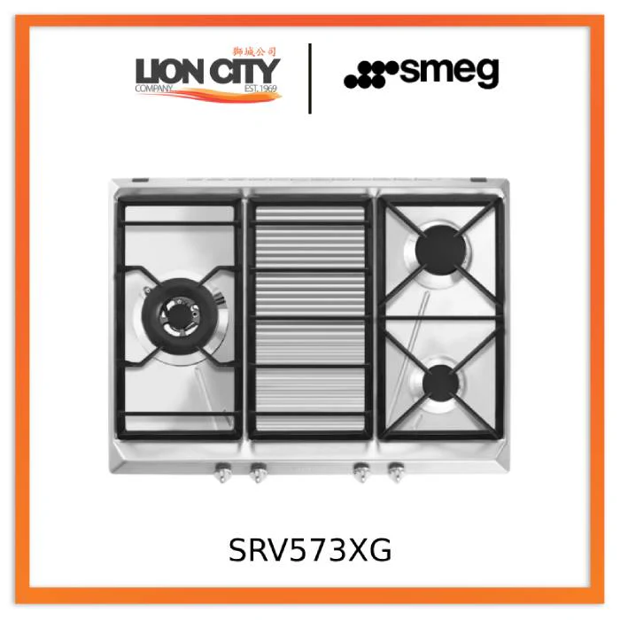 Smeg SRV573XG 70/75 cm Gas Hob Contemporanea Aesthetic