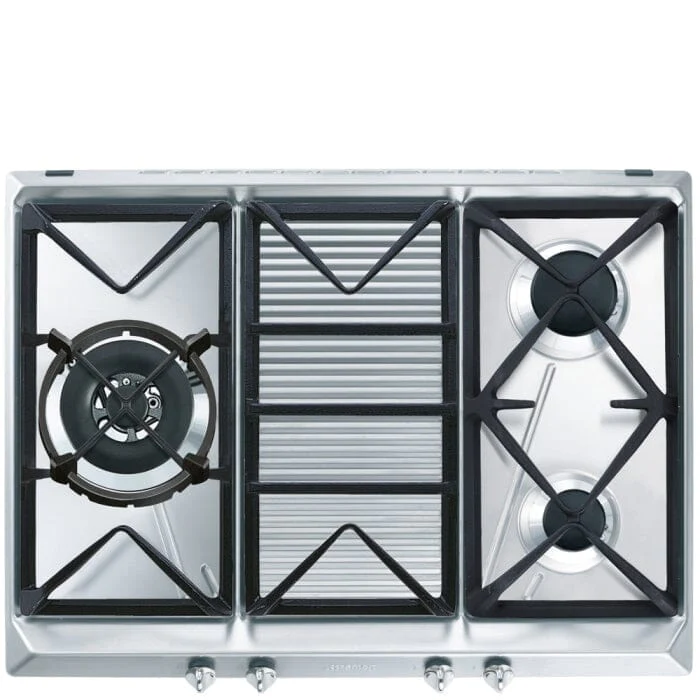 Smeg SRV573XG 70cm Stainless Steel Gas Hob + KSET9XE2 90cm Telescopic Hood - Image 4