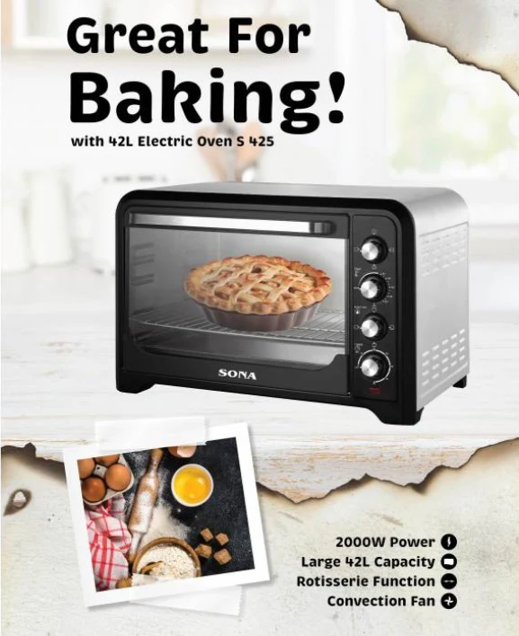 Sona S425 42L Electric Oven 2000W - Image 3