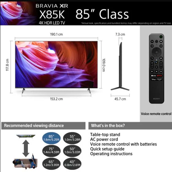 SONY KD-85X85K 85 INCH X85K 4K TVs - Image 3