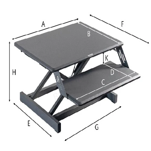 Standing Desktop Elevating Workbench Folding Computer Desk Standing Workstation Computer Stand - Image 2