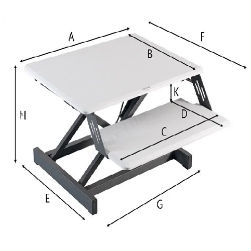 Standing Desktop Elevating Workbench Folding Computer Desk Standing Workstation Computer Stand - Image 4